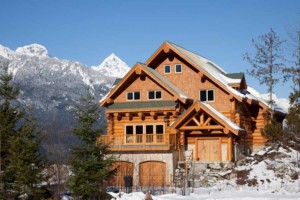 Log home in the mountains